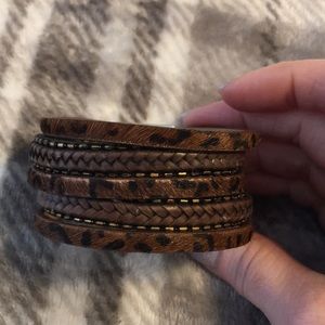 Leopard cuff bracelet